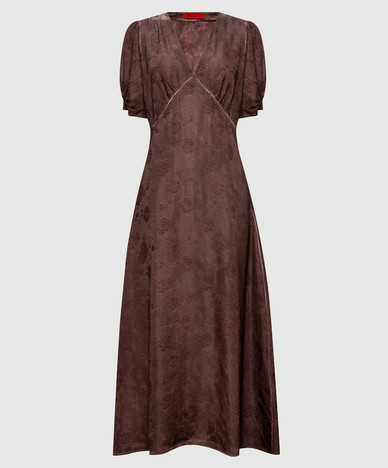 Brown patterned dress