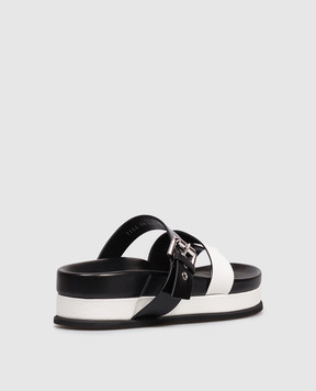 Premiata Glossy leather flip-flops M7386