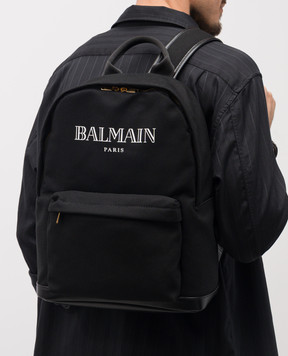 Balmain Children's black backpack with logo BY0Q88Z0042