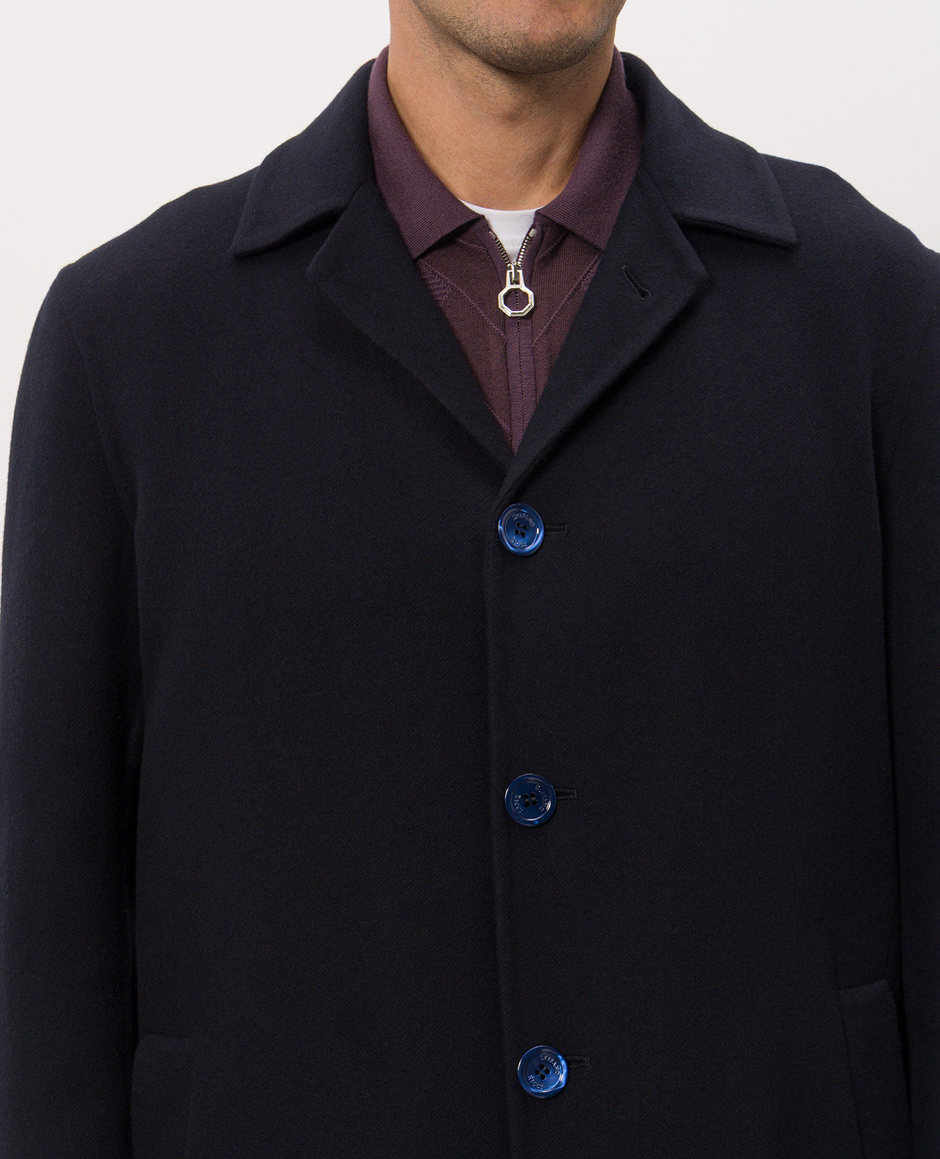 Blue wool coat Stefano Ricci 5