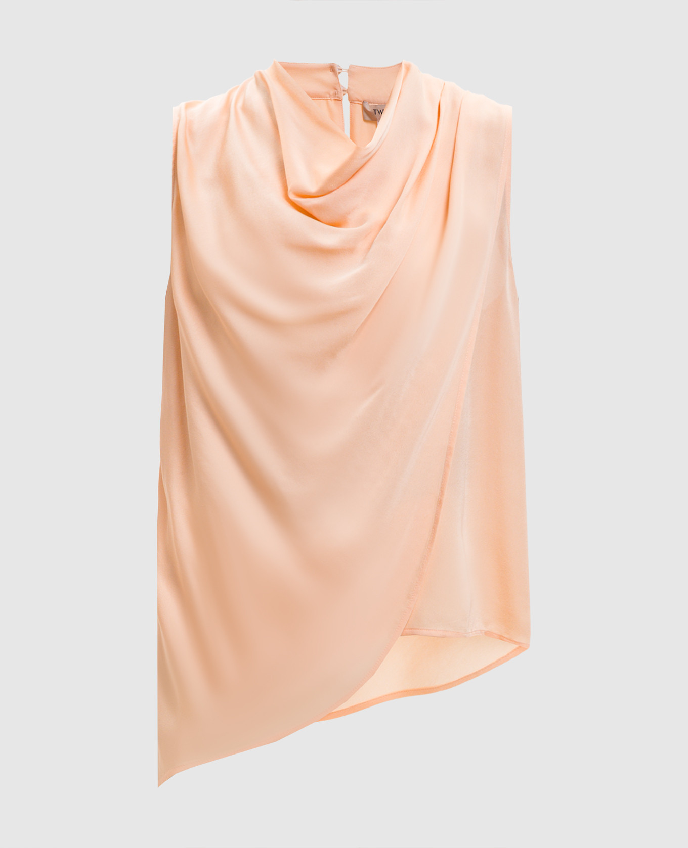 

Orange top with drape Twinset