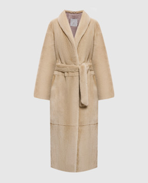 Rindi Beige mink fur coat with a smell 061VS026GOLDENPASTEL