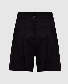 Twinset Black linen shorts 261TF2026