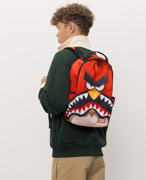 Sprayground Children's red backpack Angry Birds Shark Mini DLX 910M9566NSZ