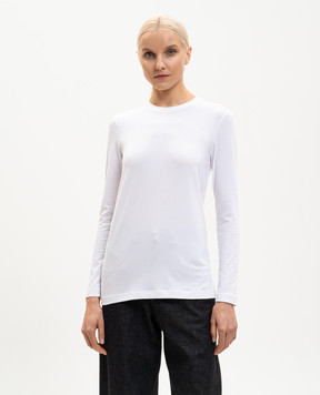 Brunello Cucinelli White longsleeve with monil chain MPT18B0107