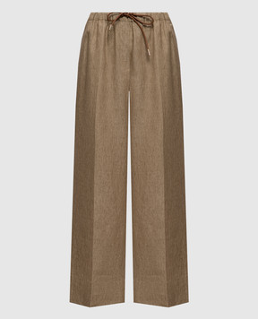 Herno Brown linen pants PT000219D17105Z
