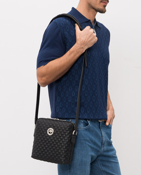 Stefano Ricci Black leather bag with Asia embossing ND155GTPMR1MR