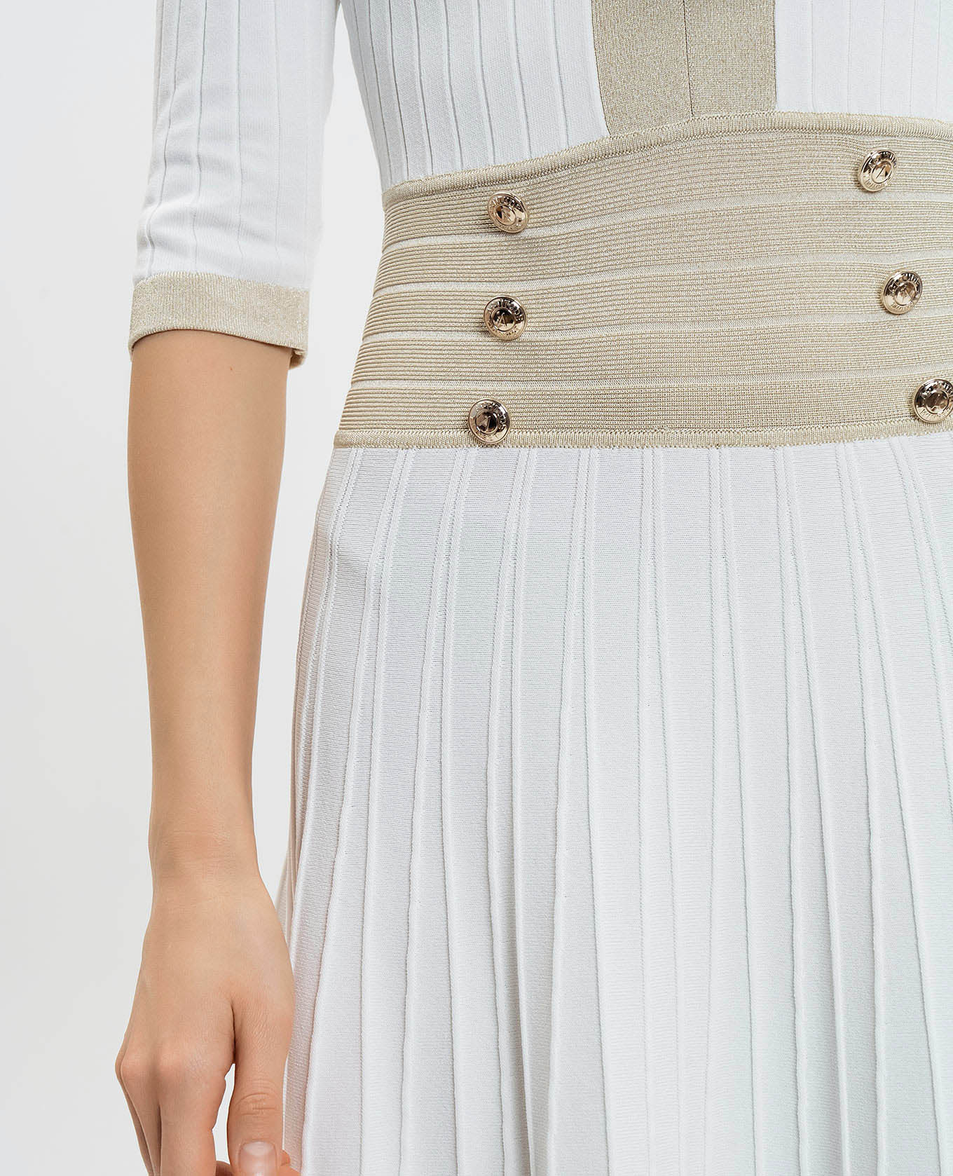 White dress with lurex Twinset 4