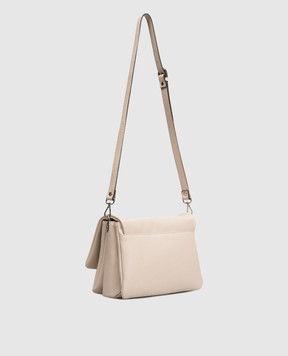 Gianni Notaro Beige leather messenger bag DOLLARO 218DOLLARONIKEL