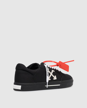 Off-White Black Vulcanized Sneakers with Contrast Arrow Logo OMIA293C99FAB003
