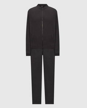 Stefano Ricci Gray cashmere tracksuit W505023R31W26302P3D