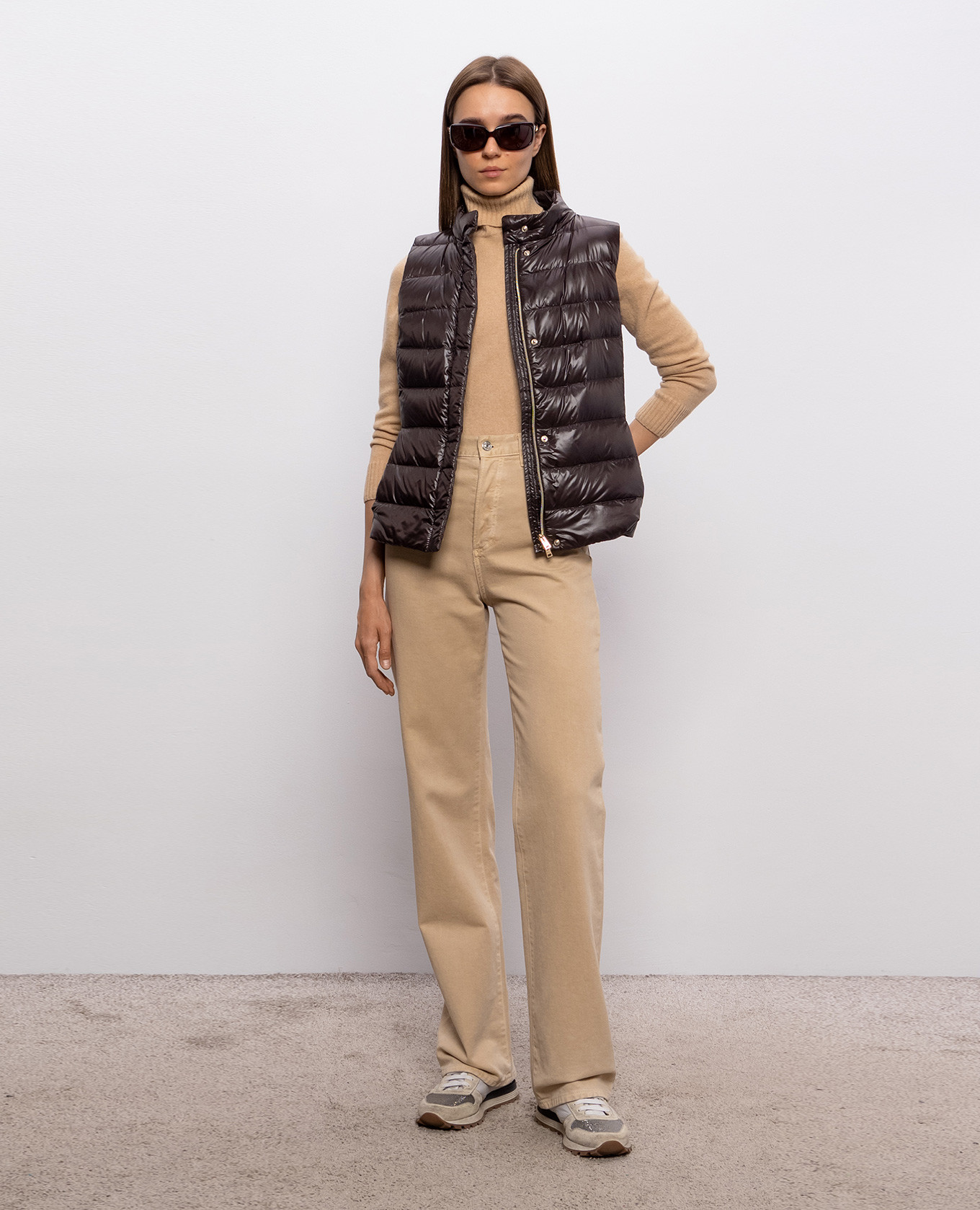 

Brown down vest GIULIA Herno