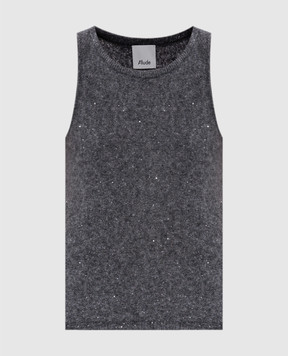 Allude Gray cashmere and silk top 26577112