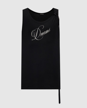 Ann Demeulemeester Black ribbed Seva tank top B0013829FA659