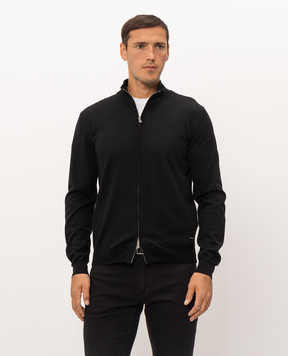 Enrico Mandelli Black wool cardigan 4K051A6210