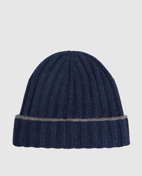 Brunello Cucinelli Blue cashmere hat M2240900