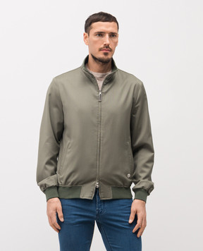 Stefano Ricci Khaki wool jacket with logo MDJ62001704531