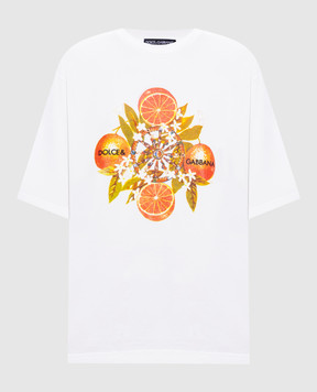 Dolce&Gabbana White T-shirt with print F8V78TGDDVN