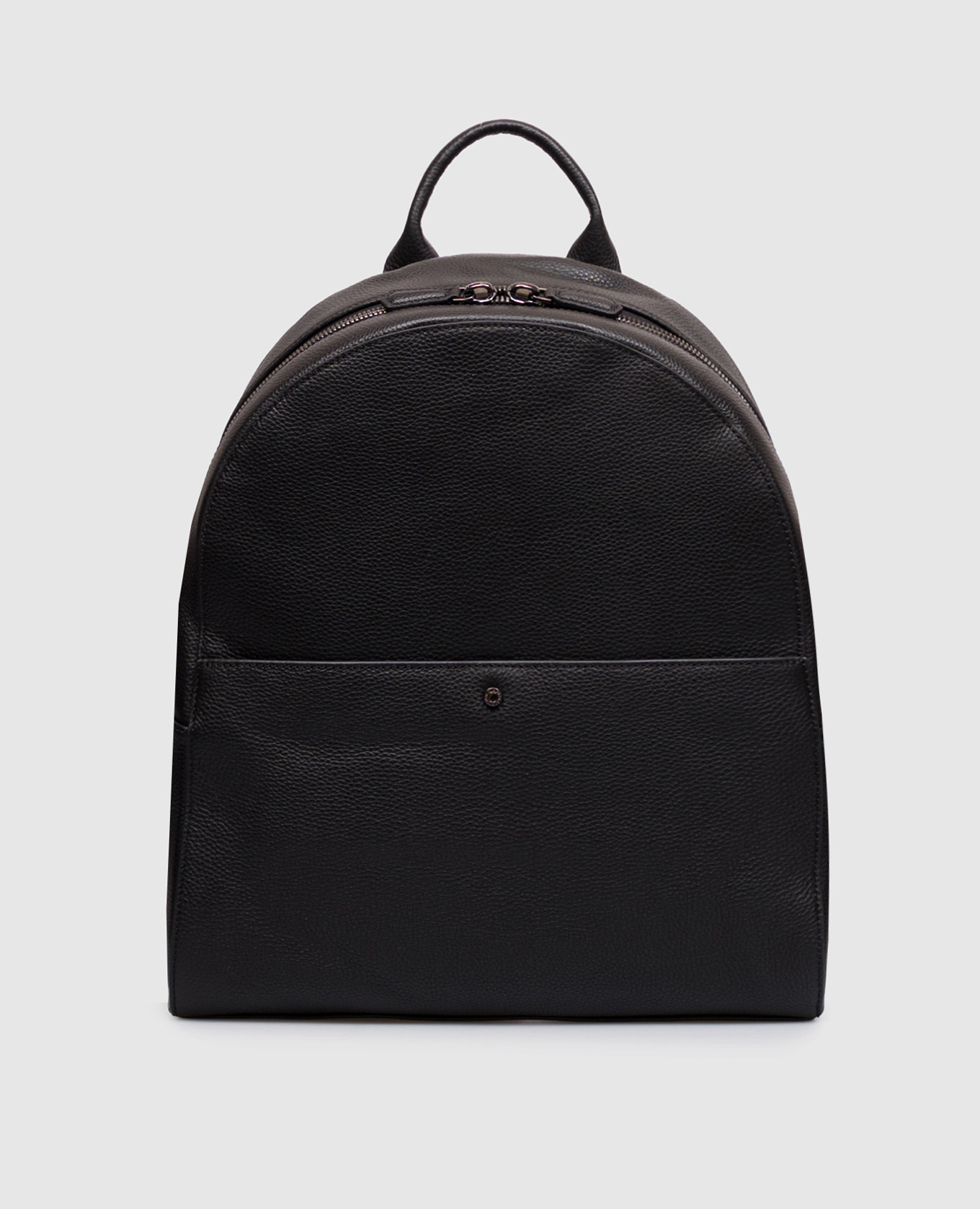 Black leather backpack