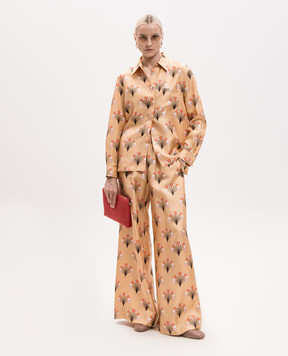 La DoubleJ Yellow printed silk blouse SHI0001SIL001FLO05
