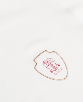 Brunello Cucinelli Children's white T-shirt with emblem BW857927TA