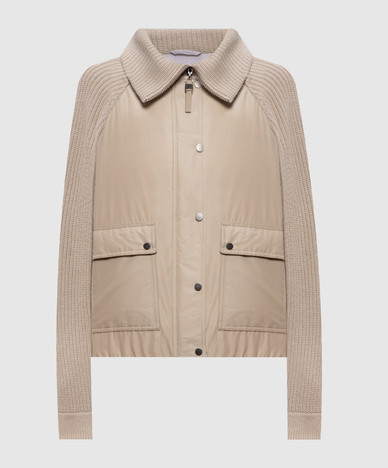 Beige down jacket