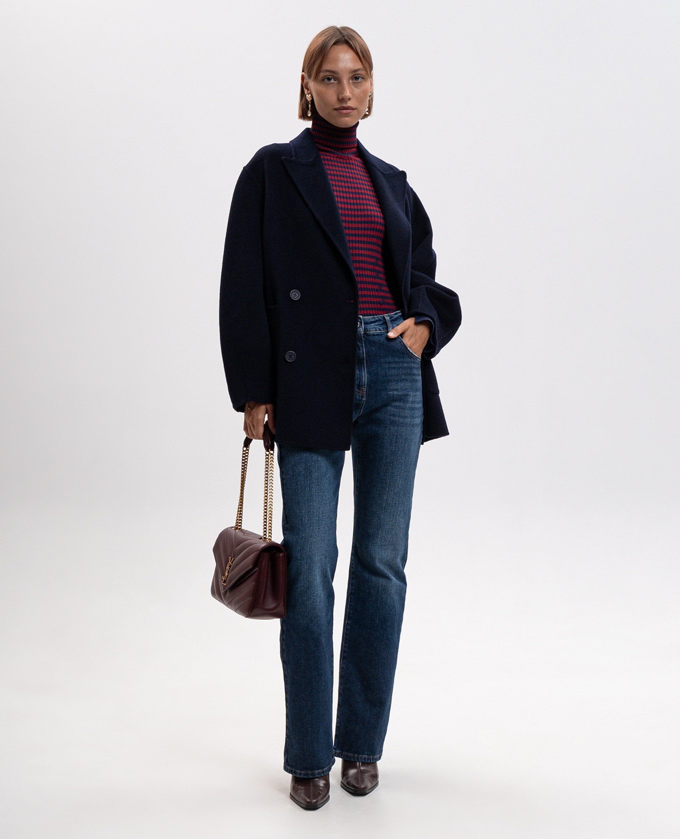 Blue jeans with logo patch Twinset 2