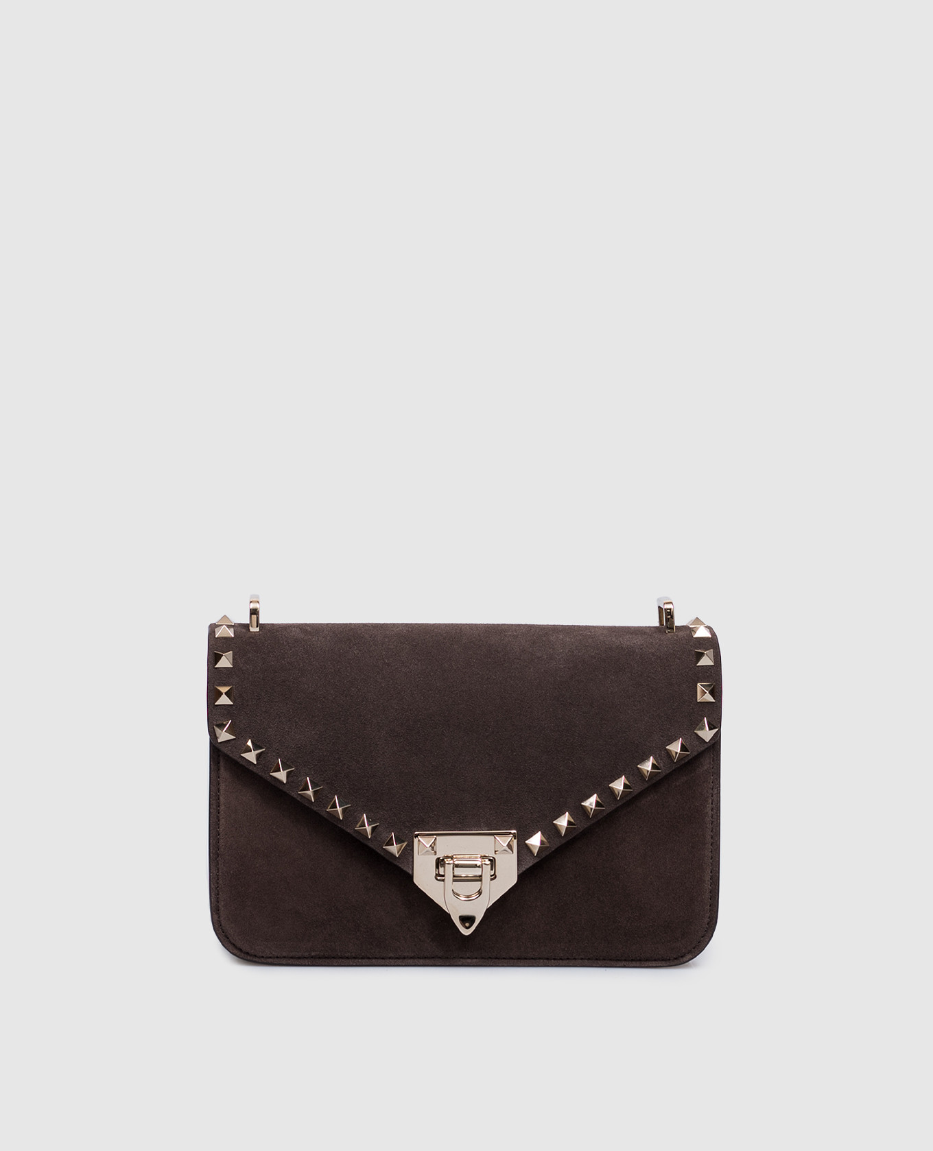 Brown suede Rockstud bag