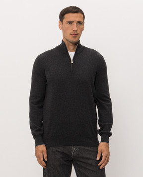 Brunello Cucinelli Dark gray cashmere jumper M2200124