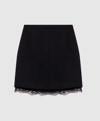 Black wool skirt