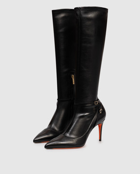 Santoni Black leather boots WSID71848HI2TXOZ