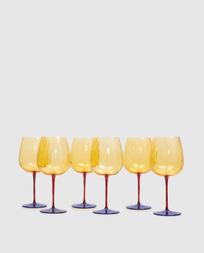 La Reine Set of yellow JOY gin glasses 6 pcs JOYGINTONIC
