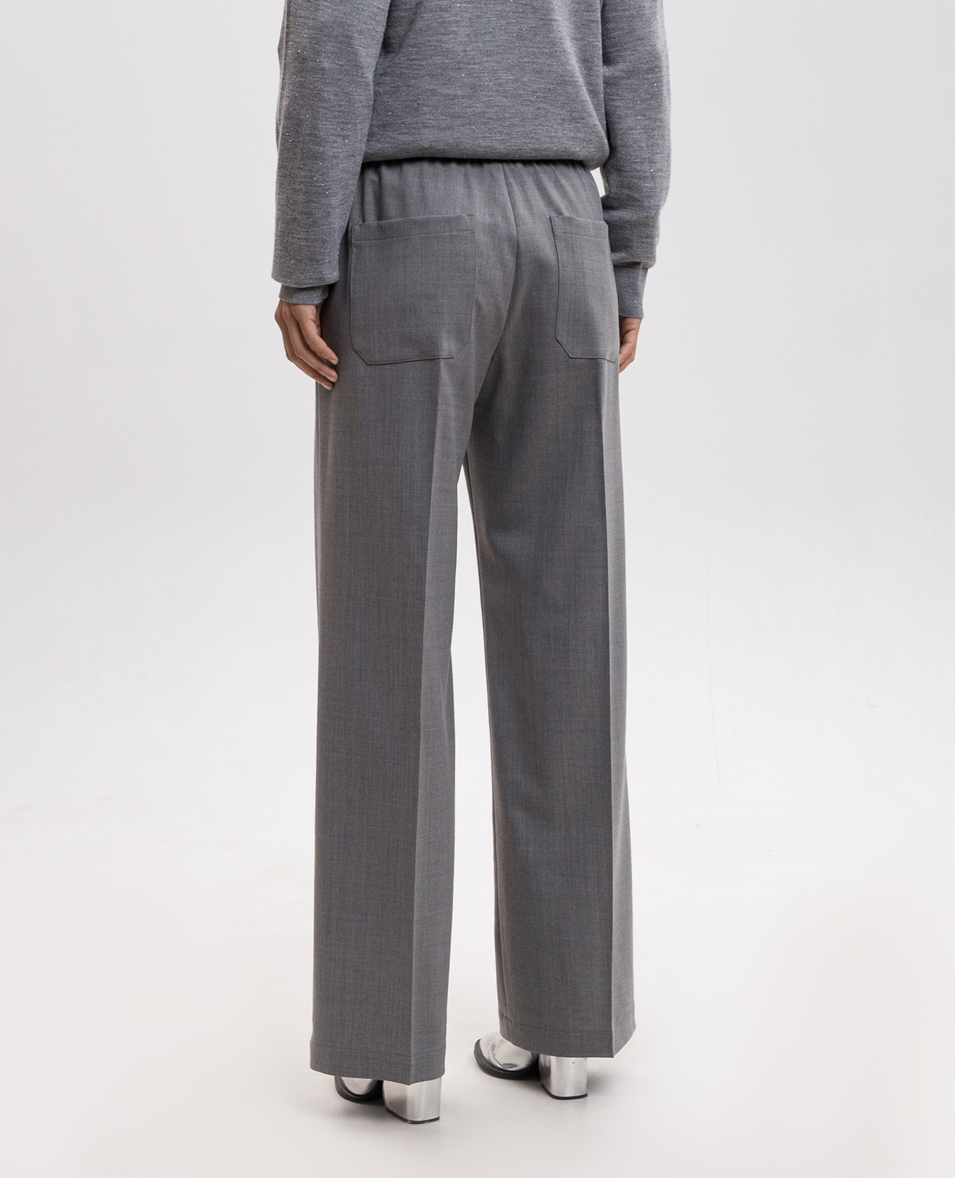 Gray pants with wool Peserico 4