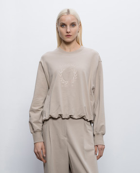 Brunello Cucinelli Beige sweatshirt with print MH827HZ500