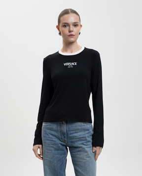 Versace Black long sleeve with logo print 10228871A16685