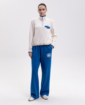 Sporty & Rich Ivory sweatshirt with logo embroidery JA04782315CR10