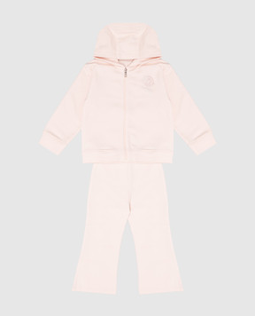 Moncler ENFANT Children's pink suit with logo patch L29518M0000889B9Y