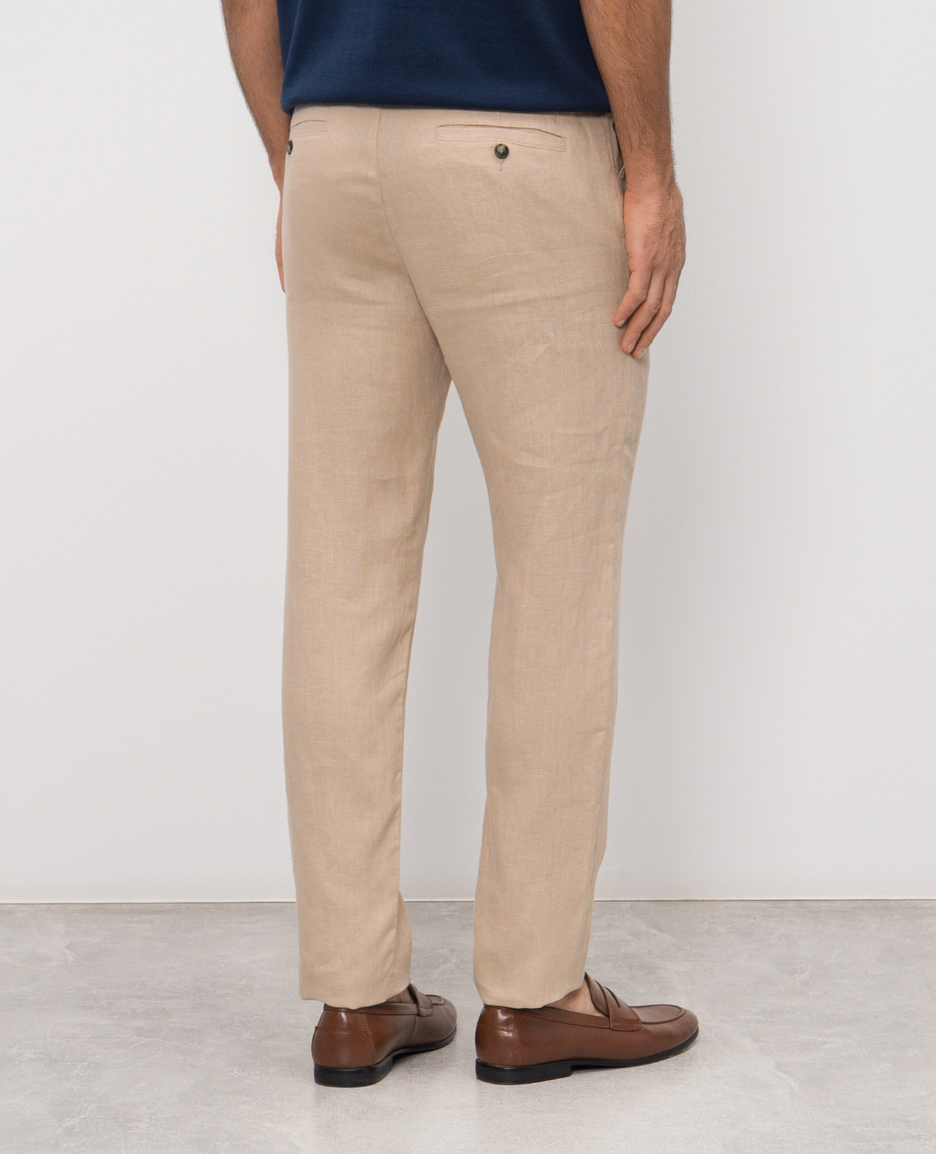 Beige linen pants Trussardi 4