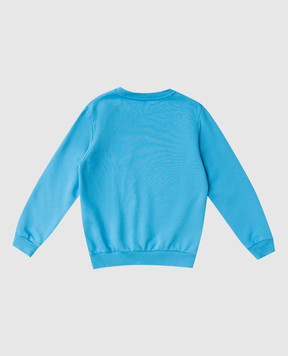 Versace Children's blue sweatshirt with logo print 10183341A16973