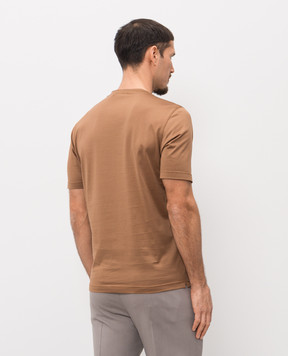 Enrico Mandelli Brown straight-cut T-shirt 3K052A5677