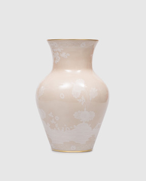 Ginori 1735 Beige porcelain vase MING 016RG02FG6132LX0250