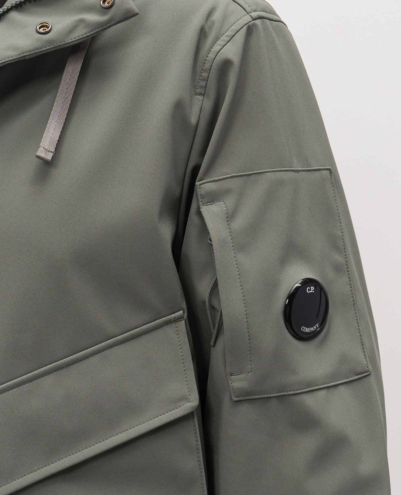Green jacket with logo patch C.P. Company 5