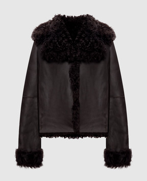 Babe Pay Pls Brown double-sided sheepskin coat 2540TIGRADO