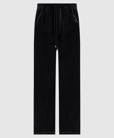 Black linen pants