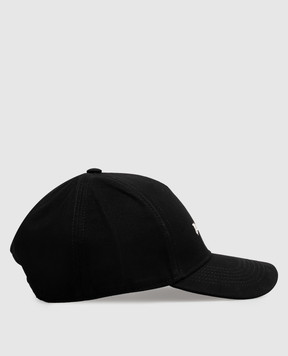Palm Angels Black cap with logo embroidery PAMLB001FB001m