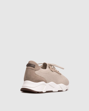 Peserico Beige sneakers with lurex A39742C0CC873