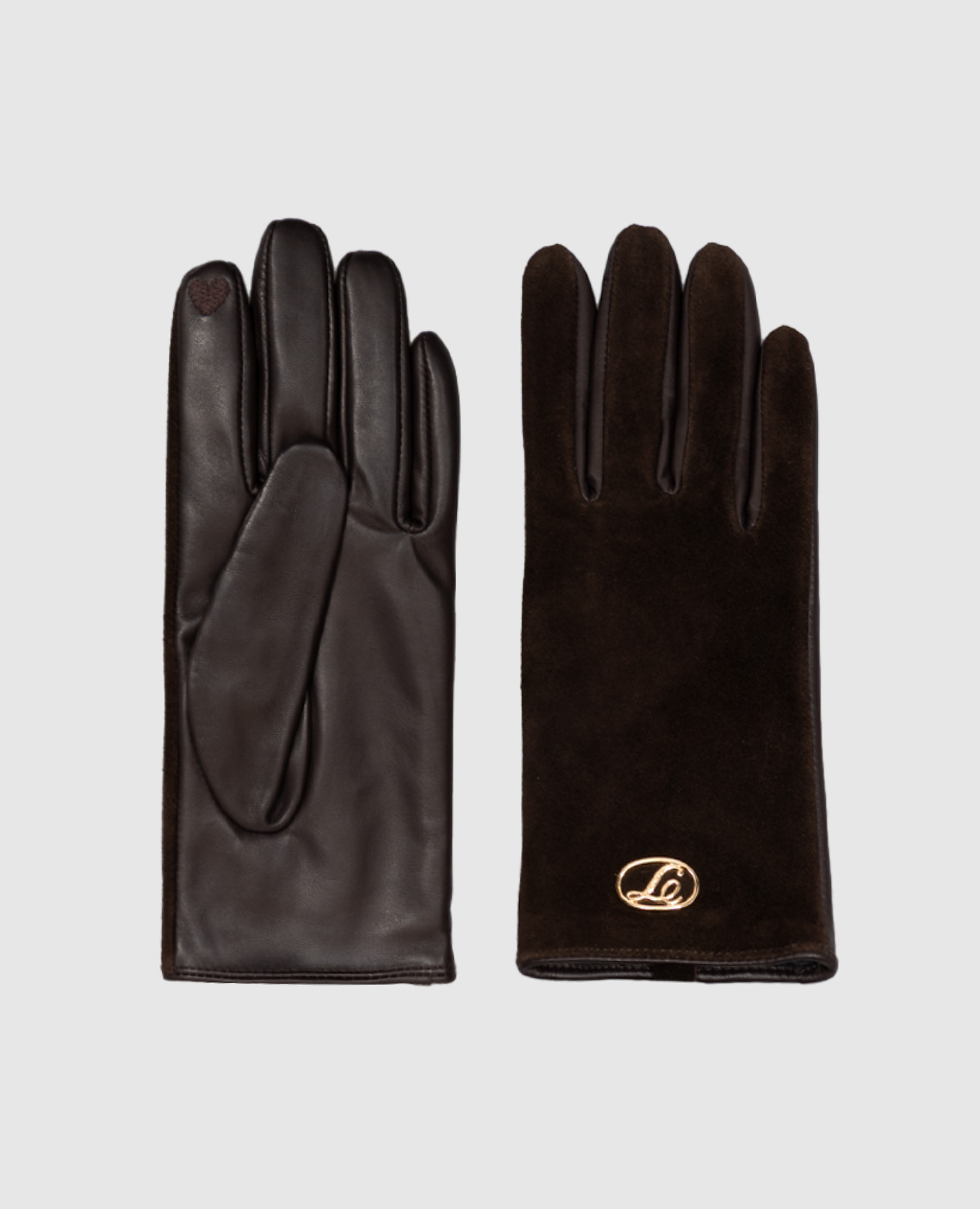 Brown gloves with nubuck