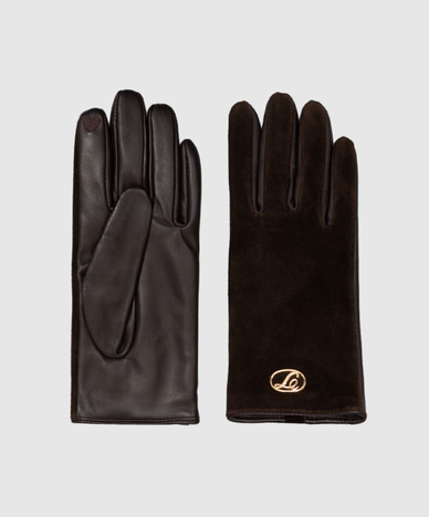 Braune Handschuhe aus Nubukleder