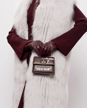Off-White Burgundy leather Jitney Baby bag OWWNP13F26LT01