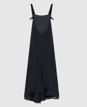 Marc Le Bihan Blue strapless dress with open back 2131